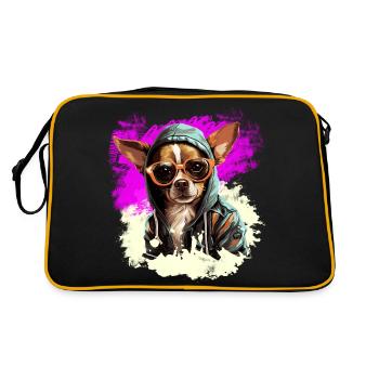 Règle du chihuahua : gouverner le paysage urbain - Sac Retro - noir/or - Dos