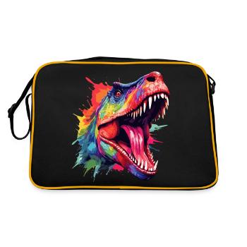 T-rex Dinosaure - Sac Retro - noir/or - Dos