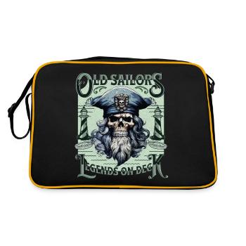 Sailor Skull Skull Captain Ahoy Ship - Retro Bag - black/gold - Back