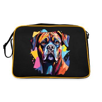 Chien boxer pop art - Sac Retro - noir/or - Dos