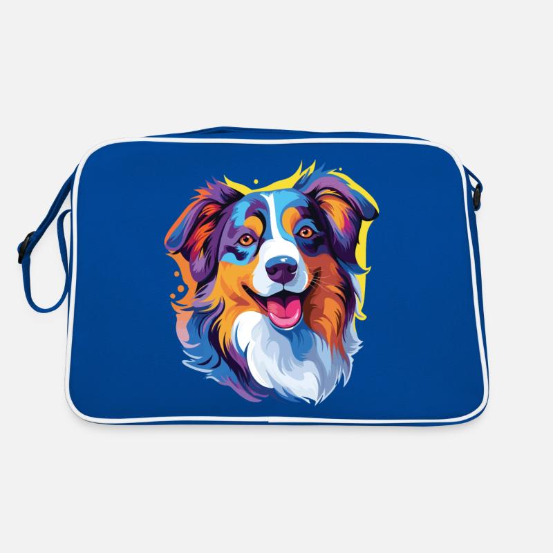 Australian Shepherd Pop Art Retro Tasche