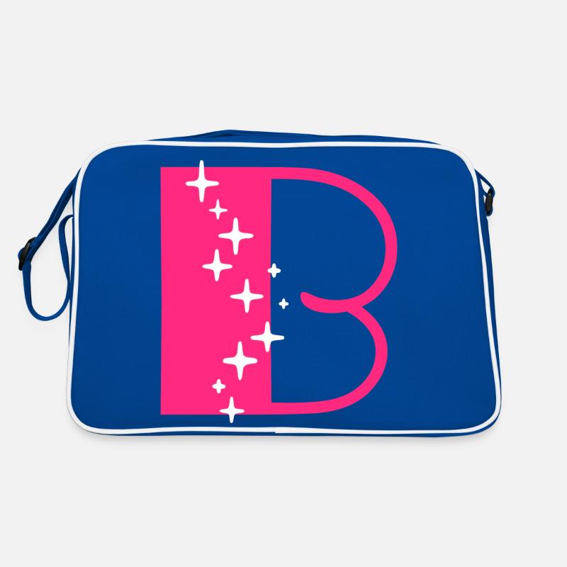Buchstabe B Glitzer Retro Tasche