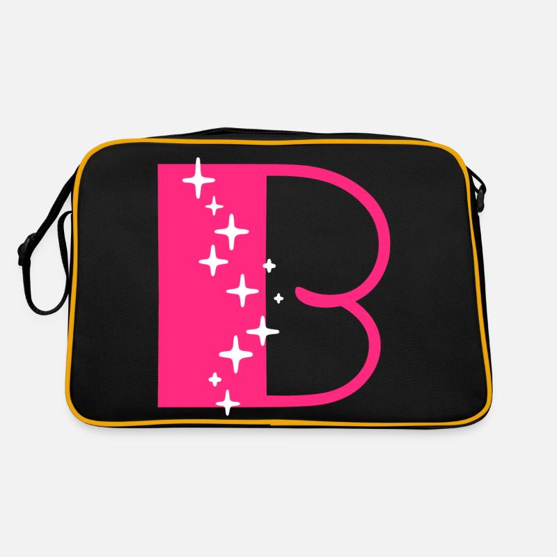 Lettre B Paillettes Sac Retro