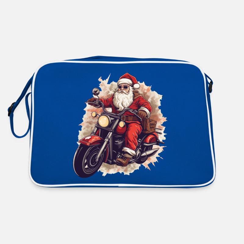 Weihnachtsmann Motorrad Sonnenbrille Weihnachten Retro Tasche
