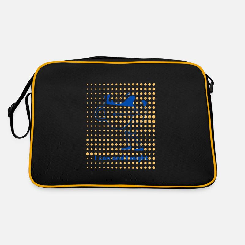 I Can and I might - Retro Bag - black/gold