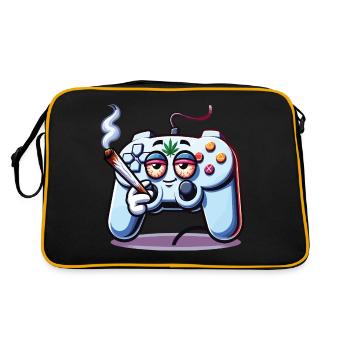 Une manette de jeux qui fume un joint de cannabis - Sac Retro - noir/or - Dos