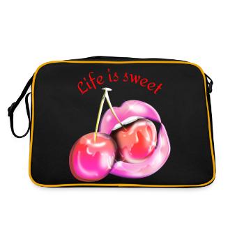 Life is Sweet - Retro Bag - black/gold - Back