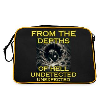 From the depths of Hell... - Retro Tasche - Schwarz/Gold - Hinten