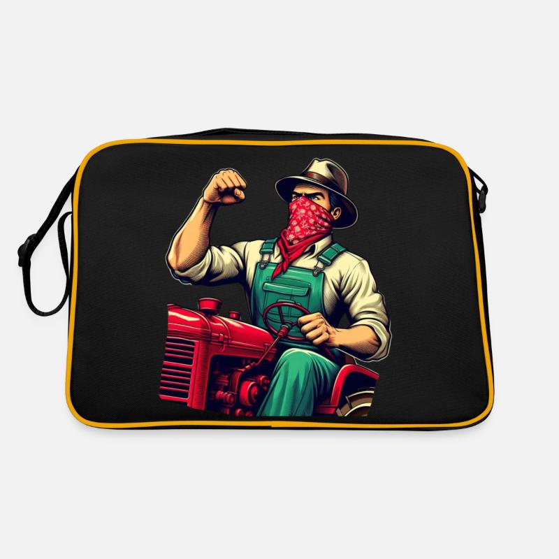 Historischer ländlicher revolutionärer Traktor Retro Tasche