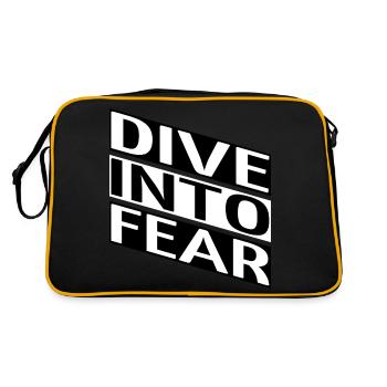 courageous living free fall bungee jumping courage - Retro Bag - black/gold - Back