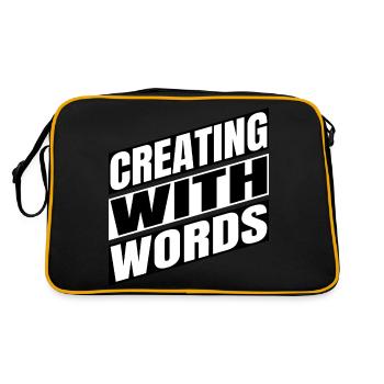 fiction writing literary arts - Retro Tasche - Schwarz/Gold - Hinten