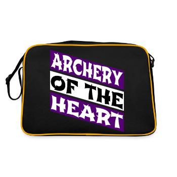 birthday gift archery archery practice - Retro Tasche - Schwarz/Gold - Hinten