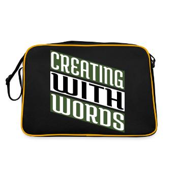 Quote Funny Creative Process Birthday Happy - Retro Bag - black/gold - Back