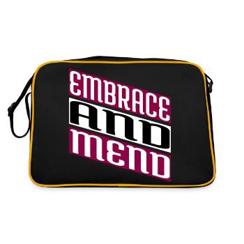 spiritual healing gift emotional healing - Retro Bag - black/gold - Back
