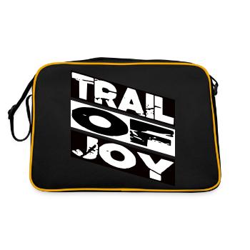 trail riding happy sayings birthday present idea - Retro Bag - black/gold - Back