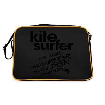 Kitesurfeur vs véliplanchiste - Sac Retro - noir/or - Dos