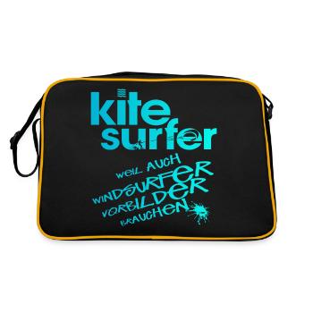 Kitesurfeur vs véliplanchiste - Sac Retro - noir/or - Dos