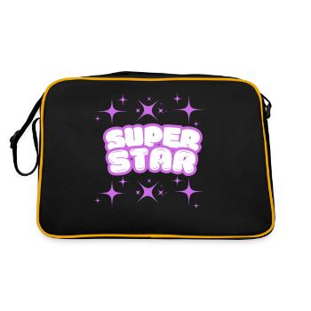 SUPER STAR - Retro Tasche - Schwarz/Gold - Hinten