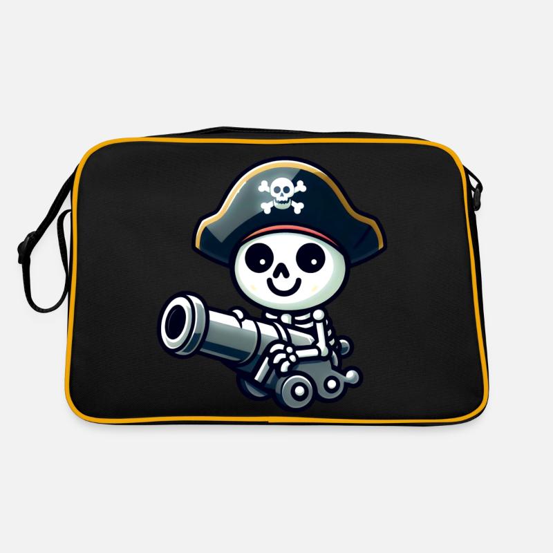 Piratenschädel - Skelett Schatz Retro Tasche