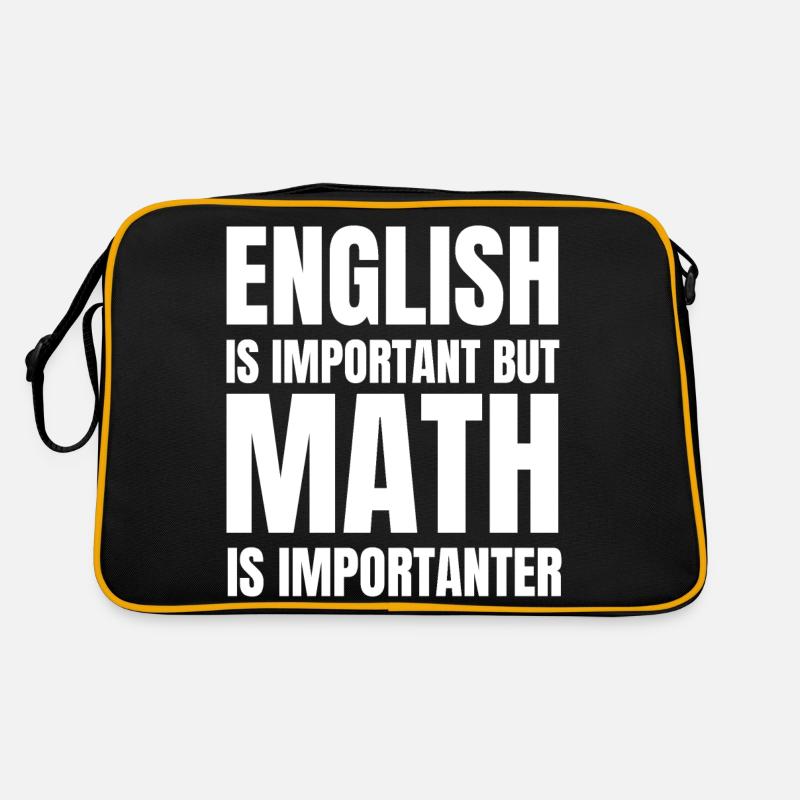 English is important but math is importanter Retro Bag