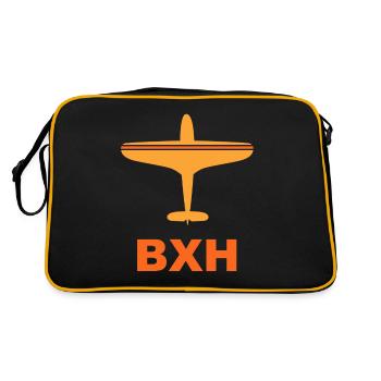 Flughafen Birminghasm - BXH - Great Britain - Retro Tasche - Schwarz/Gold - Hinten