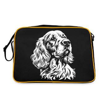 Cocker Spaniel - Fan de chiens - Sac Retro - noir/or - Dos