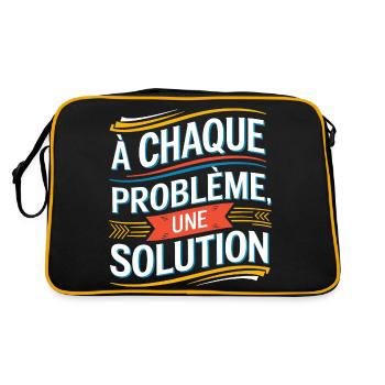 À chaque problème sa solution - Sac Retro - noir/or - Dos
