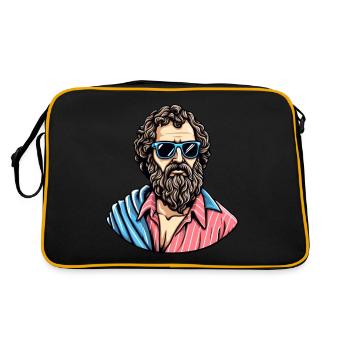 Look philosophe cool décontracté - Sac Retro - noir/or - Dos