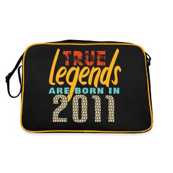 Les vrais légendes sont nés en 2011. Année 2025. - Sac Retro - noir/or - Dos