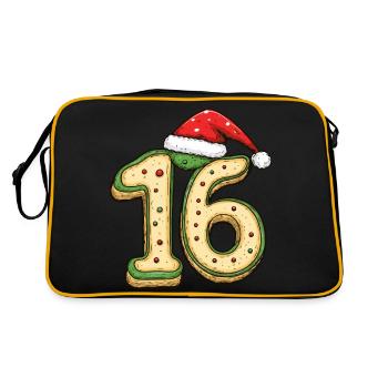 16 Number Christmas Cookie - Retro Bag - black/gold - Back