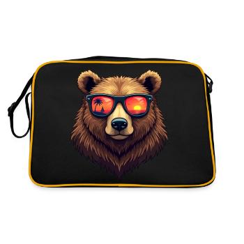 Ours portant des lunettes de soleil - Sac Retro - noir/or - Dos