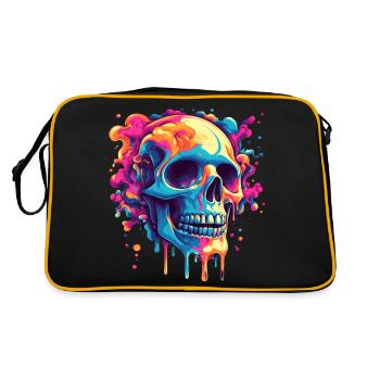 Squelette psychédélique aux couleurs éclatantes - Sac Retro - noir/or - Dos