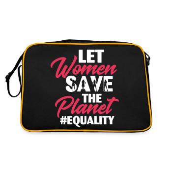Let Women Save The Planet - Retro Bag - black/gold - Back