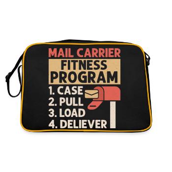 Mail Carrier Fitness Program Postal Worker Mail - Retro Bag - black/gold - Back