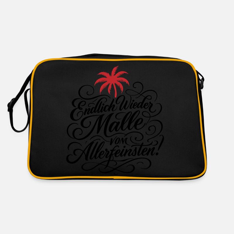 Endlich Malle Spruch Urlaub Retro Tasche