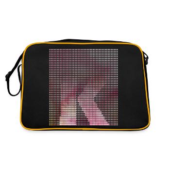 Letter K, name, the letter K - Retro Bag - black/gold - Back