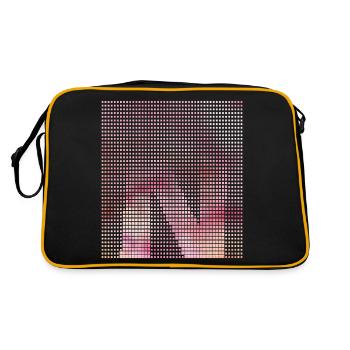Letter N, name, the letter N - Retro Bag - black/gold - Back