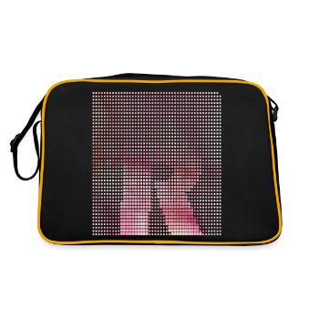 Letter R, name, the letter R - Retro Bag - black/gold - Back