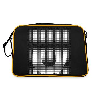 Lettre O, nom, la lettre O - Sac Retro - noir/or - Dos