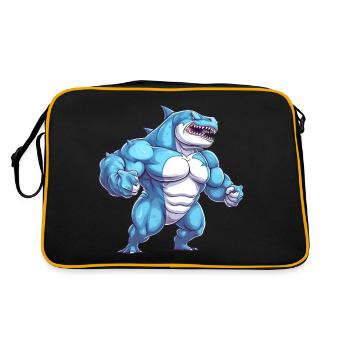 Bodybuilder Shark - Sac Retro - noir/or - Dos