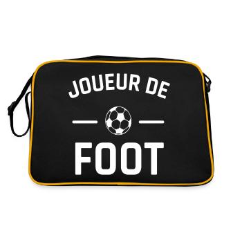 Joueur de foot humour football cadeau footballeur - Sac Retro - noir/or - Dos