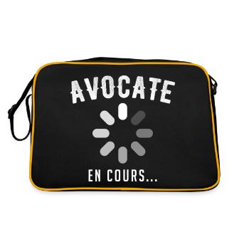 Avocate en cours - Sac Retro - noir/or - Dos