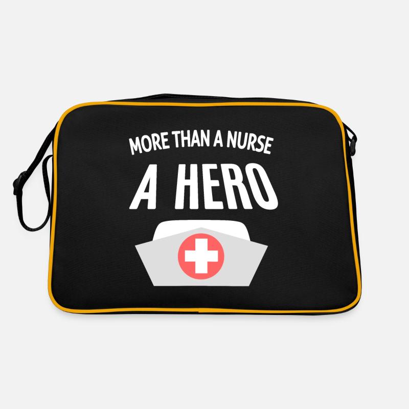 Mehr als eine Krankenschwester, ein Held: Krankenschwester Zitat Retro Tasche
