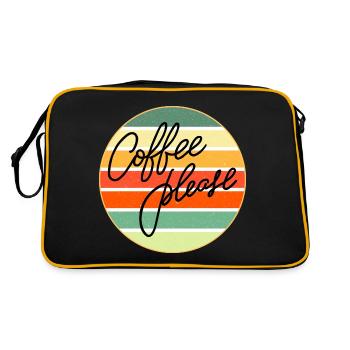 Coffee Please Retro Sunset - Retro Bag - black/gold - Back