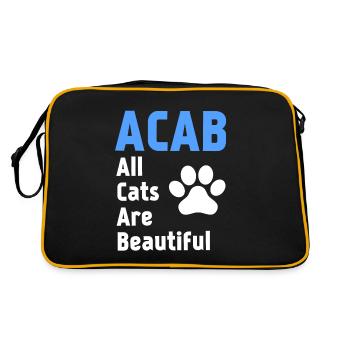 ACAB : Tous les chats sont beaux - Sac Retro - noir/or - Dos