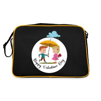 Girl boy romantic - Retro Bag - black/gold - Back