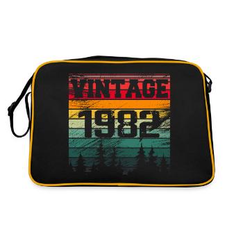 1982 Vintage Geburtstagsgeschenk 1982 Retro - Retro Tasche - Schwarz/Gold - Hinten
