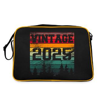 2025 Cadeau D'anniversaire Vintage 2025 Rétro - Sac Retro - noir/or - Dos