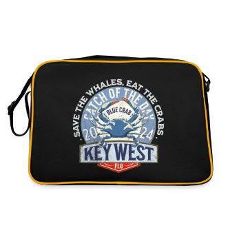 Key West Fang des Tages - Retro Tasche - Schwarz/Gold - Hinten