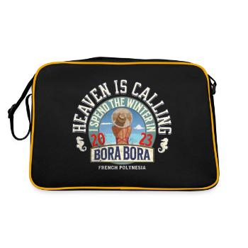 I spend the winter in BORA BORA - Sac Retro - noir/or - Dos